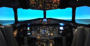 Cockpit of A Flight Simulator